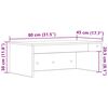 vidaXL Bureau mural Ch&ecirc;ne fum&eacute; 80 x 45 x 30 cm Bois d'ing&eacute;nierie