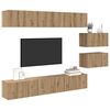 vidaXL Ensemble meuble TV Ch&ecirc;ne artisanal Bois d'ing&eacute;nierie