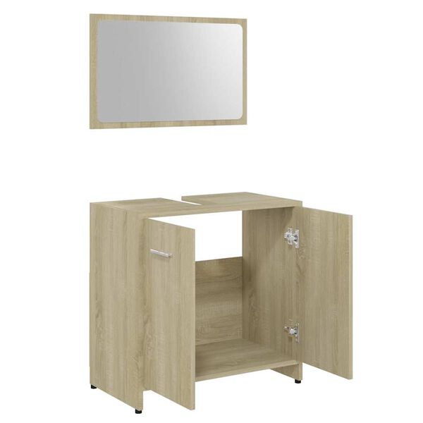 vidaXL Meubles de salle de bain Ch&ecirc;ne sonoma Bois d'ing&eacute;nierie