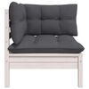vidaXL Salon de jardin 8 pcs avec coussins Bois de pin massif