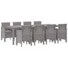 vidaXL Ensemble de salle &agrave; manger pour jardin 9 pc Blanc Polypropyl&egrave;ne