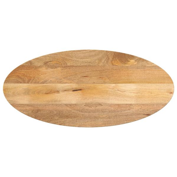 vidaXL Dessus de table 100x40x2,5 cm ovale bois massif de manguier