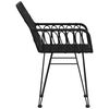 vidaXL Chaises de jardin lot de 2 avec accoudoir Noir 56x64x80 cm