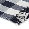 vidaXL Couverture Coton Carreaux 220x250 cm Bleu marine