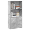 vidaXL Biblioth&egrave;que gris b&eacute;ton 60x24x120 cm bois d'ing&eacute;nierie