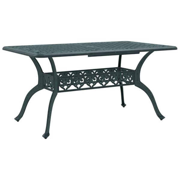 vidaXL Ensemble &agrave; manger de jardin 5 pcs vert aluminium coul&eacute;