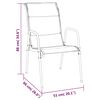 vidaXL Chaises de jardin 4 pcs Acier et textil&egrave;ne Noir