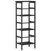vidaXL &Eacute;tag&egrave;re Ch&ecirc;ne noir 40 x 29,5 x 115 cm Bois d'ing&eacute;nierie