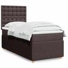 vidaXL Sommier &agrave; lattes de lit avec matelas Marron fonc&eacute; 90x200 cm