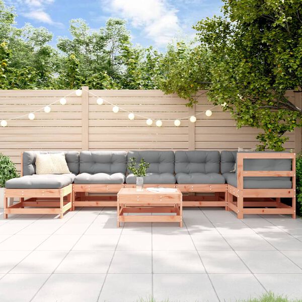 vidaXL Salon de jardin 8 pcs bois massif douglas