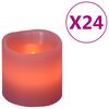 vidaXL Bougies &eacute;lectriques &agrave; LED 24 pcs Blanc chaud
