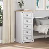 vidaXL Table de chevet avec tiroir Blanc 53 x 39 x 103 cm Pin massif