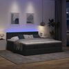 VidaXL Cadre de lit ottoman avec matelas noir 200x200cm tissu