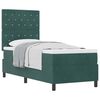 vidaXL Lit &agrave; ressorts avec matelas Vert fonc&eacute; 80 x 200 cm Velours