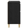 vidaXL Buffet avec tiroir Ch&ecirc;ne noir 60 x 35 x 70 cm Bois d'ing&eacute;nierie