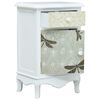 vidaXL Table de chevet Blanc et gris 40x30x62 cm MDF