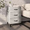 vidaXL Table de chevet gris b&eacute;ton 40x40x66 cm bois d'ing&eacute;nierie