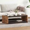 vidaXL Table basse Naturel 110 x 55 x 35 cm Bois de Mahogany Massif