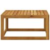 vidaXL Salon de jardin 4 pcs avec coussin Cr&egrave;me Bois d'acacia solide