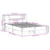 vidaXL Lit biblioth&egrave;que sans matelas 160x200 cm bois massif de pin