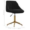 vidaXL Chaises pivotantes &agrave; manger lot de 6 noir velours
