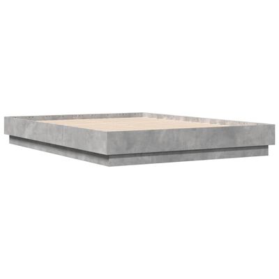 vidaXL Cadre de lit gris béton 120x190 cm bois d'ingénierie