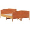 vidaXL Cadre de lit sans matelas cire marron 120x200cm bois pin massif