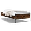 vidaXL Cadre de lit sans matelas ch&ecirc;ne fum&eacute; 90x190 cm