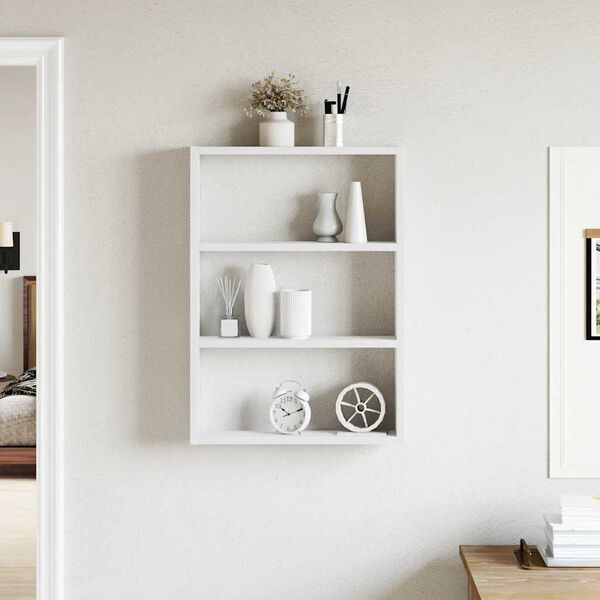 vidaXL &Eacute;tag&egrave;re murale blanc 43x9x60 cm bois d'ing&eacute;nierie