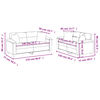 vidaXL Ensemble de canap&eacute;s 2 pcs avec coussins cappuccino similicuir