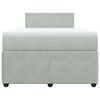 vidaXL Sommier &agrave; lattes de lit et matelas Gris clair 120x200cm Velours