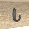 vidaXL Porte-manteau mural avec &eacute;tag&egrave;re Ch&ecirc;ne sonoma 75 x 16 x 26 cm