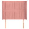 vidaXL T&ecirc;te de lit avec oreilles Rose 83x23x118/128 cm Velours