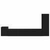 vidaXL Ensemble meuble TV Montage mural 3 pcs Noir Bois d'ing&eacute;nierie