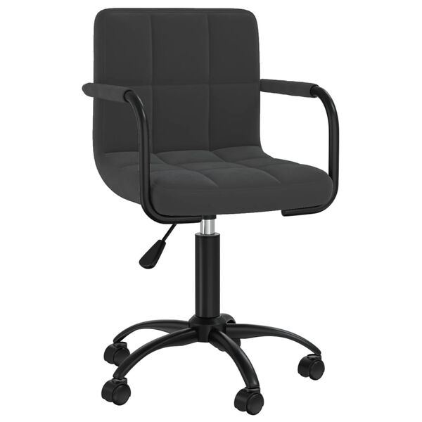 vidaXL Chaise pivotante de salle &agrave; manger Noir Velours