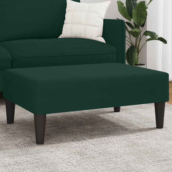 vidaXL Repose-pied vert fonc&eacute; 77x55x31 cm velours