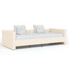 vidaXL Lit avec &eacute;clairage USB Cr&egrave;me Tissu 90x200 cm