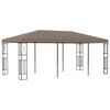 vidaXL Belv&eacute;d&egrave;re 6x3 m Taupe Tissu