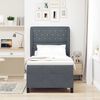 vidaXL Lit &agrave; ressorts avec matelas Gris fonc&eacute; 200 x 100 cm Velours