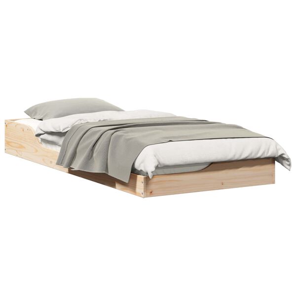 vidaXL Cadre de lit Marron 100 x 200 cm Pin massif