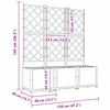 vidaXL Cache-pot de jardin 3 pcs Gris Clair 120 x 40 x 143 cm Acier