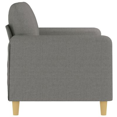 vidaXL Canapé à 2 places Gris foncé 120 cm Tissu