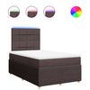 vidaXL Sommier &agrave; lattes de lit avec matelas Marron fonc&eacute; 120x200 cm