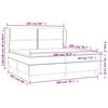 vidaXL Sommier &agrave; lattes de lit avec matelas Cr&egrave;me 200x200 cm Tissu