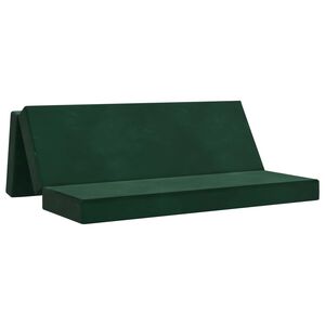 vidaXL Canap&eacute;-lit pliable 200 x 67 x 45 cm Vert fonc&eacute;