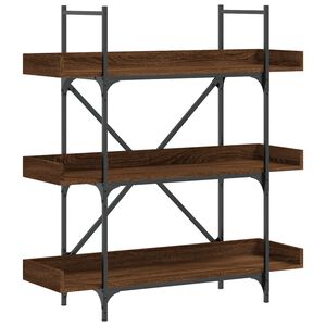 vidaXL Bookcase 3 niveaux 39.4 x 13.0 x 42.7 in Brown Oak