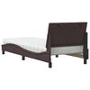 vidaXL Lit avec matelas Hanko marron fonc&eacute; 90x200 cm tissu