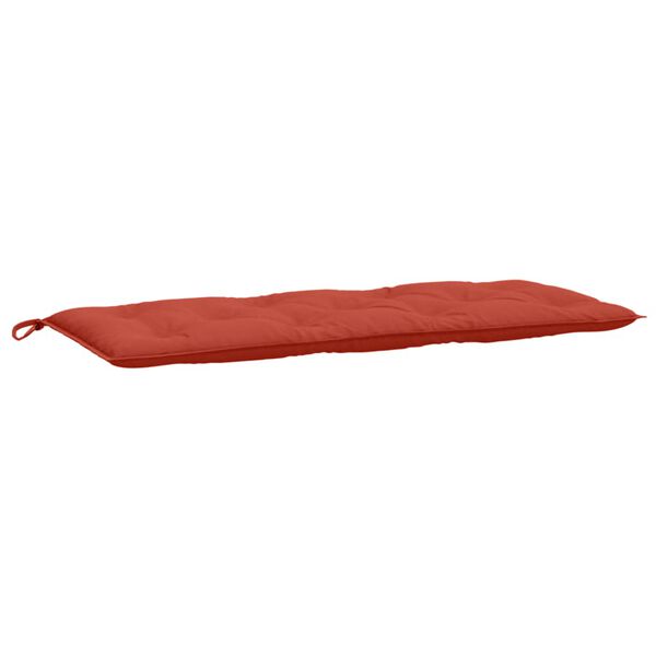 vidaXL Coussin de banc de jardin rouge m&eacute;lang&eacute; 120x50x7 cm tissu