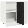 vidaXL Meuble de cuisine d'angle Ch&ecirc;ne noir 86 x 46 x 81,5 cm
