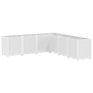 vidaXL Jardini&egrave;re blanc 160x160x53 cm polypropyl&egrave;ne